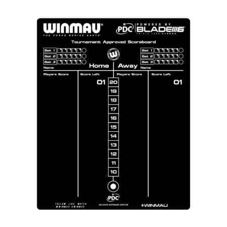 Двусторонняя доска для записи счета Winmau Scoreboard